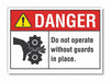 Machine Guards Danger Lbl 10x14in
