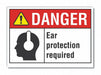 Hearing Danger Rflctv Label 5inx7in