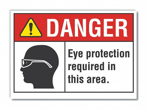 Danger Sign 7 in x 10 in Non-PVC Polymer