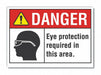 Eye Danger Label 3 1/2inx5in Polyester