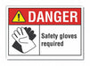 Hand Danger Rflctv Label 3.5inx5in