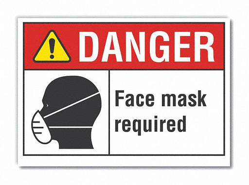Danger Sign 7 in x 10 in Non-PVC Polymer