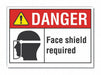 Face Mask Danger Rflct Label 10inx14in