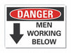 Men Working Danger Rflct Label 5inx7in