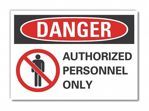 Danger Sign 7 inx10 in Non-PVC Polymer