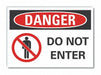Danger Sign 7 inx10 in Non-PVC Polymer