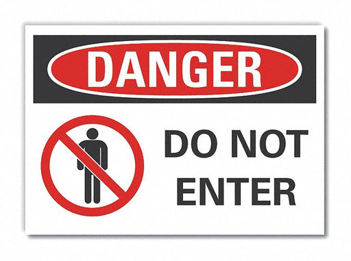 Danger Sign 7 inx10 in Non-PVC Polymer