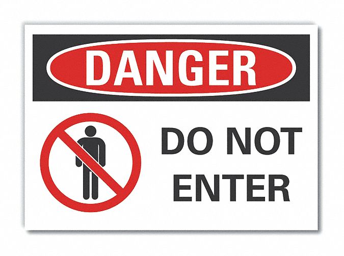 Exit Entrance Danger Lbl 3.5x5in Polyest