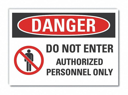 Danger Sign 7 inx10 in Non-PVC Polymer