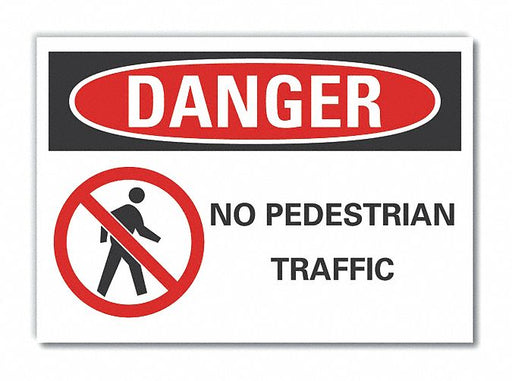 Eco-Decal Pedestrian Trfc 10x14in NonPVC