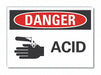 Acid Danger Label 10inx14in Polyester