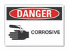 Corrosive Mtrl Dangr Lbl 10x14in Polyest