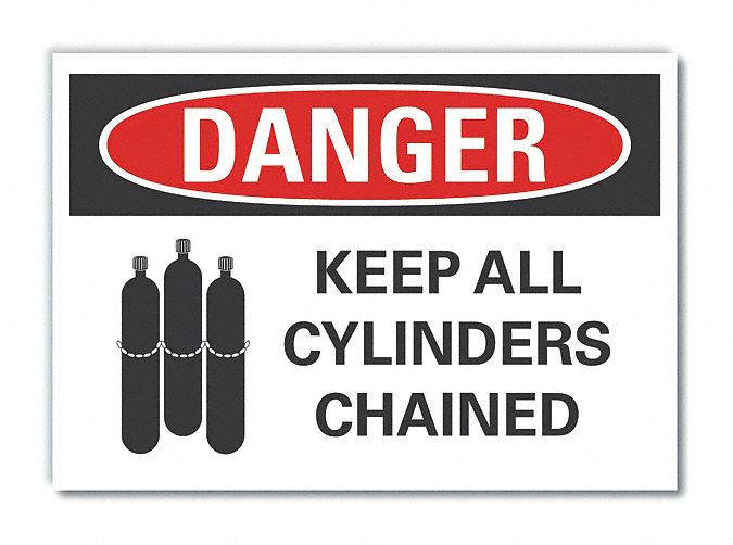 Cylinder Handling DangrLbl 5x7in Polyest