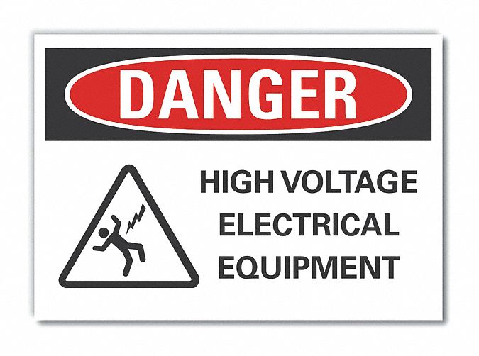 High Voltage Danger Rflctv Label 5inx7in