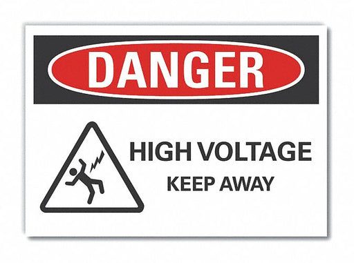 Danger Sign 7 in x 10 in Non-PVC Polymer