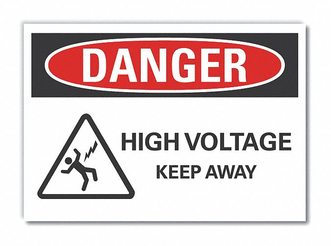 High Voltage Danger Rflct Lbl 10inx14in