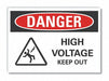 High Voltage Danger Rflctv Label 10x14in