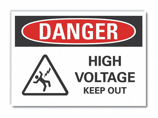Danger Sign 7 inx10 in Non-PVC Polymer