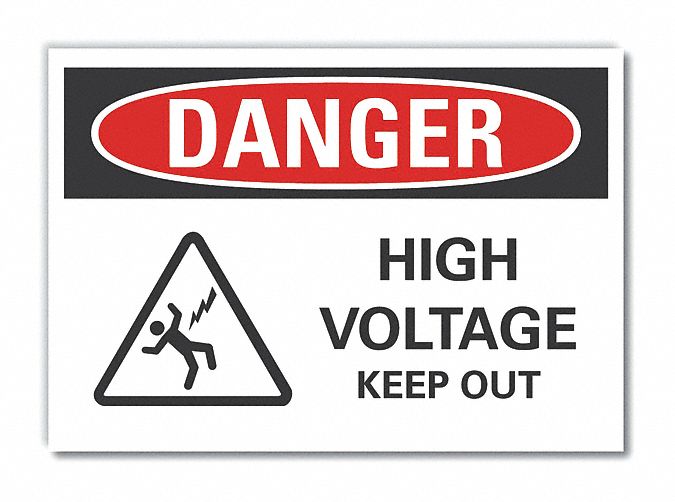 Danger Sign 10inx14in Non-PVC Polymer