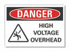 High Voltage Danger Rflct Lbl 10inx14in
