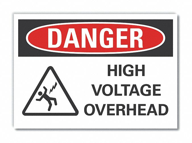 High Voltage Danger Rflctv Label 5inx7in