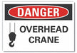 Crane  Hoists Danger Rflct Lbl 7x10in