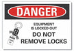 LockoutTagout DangerLbl 3.5x5in Polyest