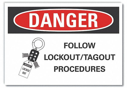 Danger Sign 7 inx10 in Non-PVC Polymer