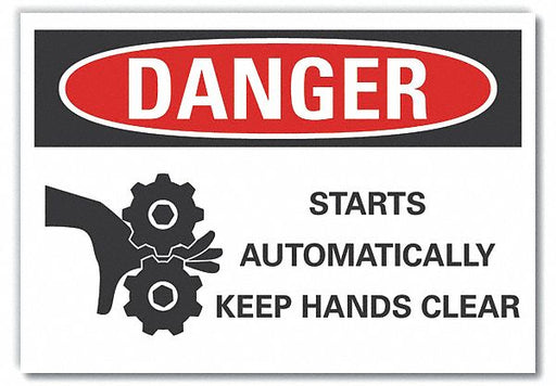 Danger Sign 7 inx10 in Non-PVC Polymer
