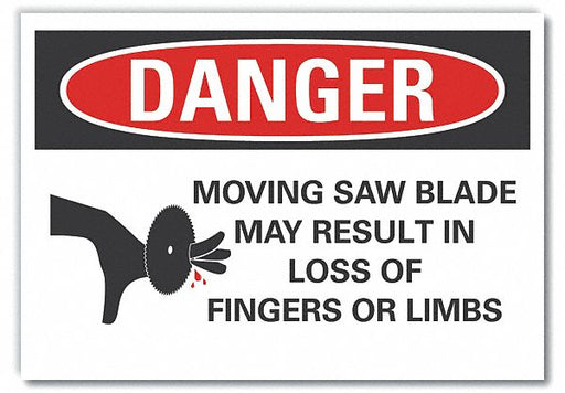 Danger Sign 7 inx10 in Non-PVC Polymer