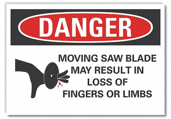 Danger Sign 7 inx10 in Non-PVC Polymer