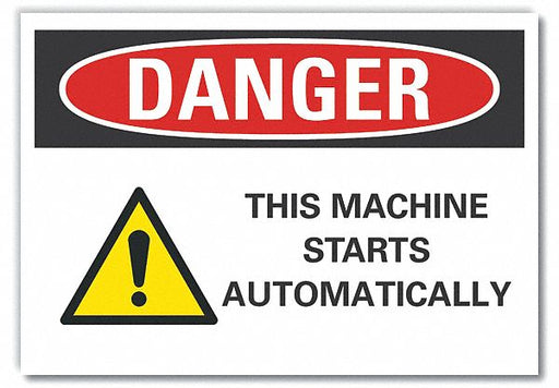 Danger Sign 7 in x 10 in Non-PVC Polymer