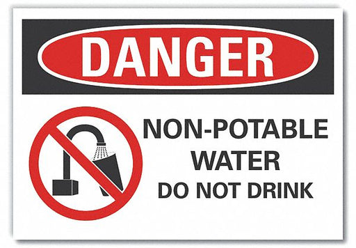 Danger Sign 7 inx10 in Non-PVC Polymer