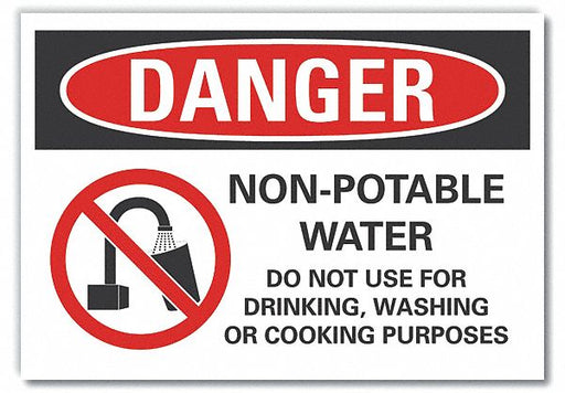 Danger Sign 7 inx10 in Non-PVC Polymer