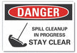 Spill Control Danger Rflctv Labl 5inx7in