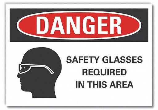 Danger Sign 7 in x 10 in Non-PVC Polymer