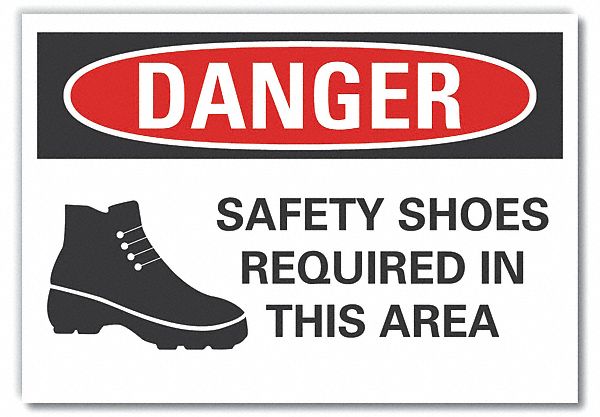 Foot Danger Label 7inx10in Polyester