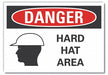 Hard Hat Danger Rflct Label 3.5inx5in