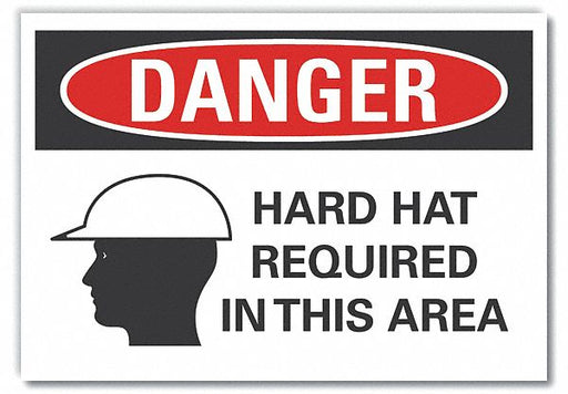 Danger Sign 7 in x 10 in Non-PVC Polymer