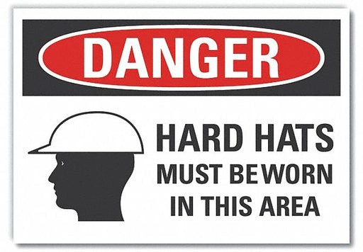 Danger Sign 7 in x 10 in Non-PVC Polymer