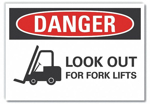 Danger Sign 7 in x 10 in Non-PVC Polymer