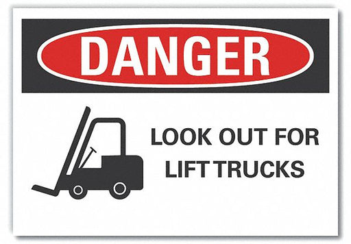 Danger Sign 7 in x 10 in Non-PVC Polymer