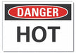 Hot Surface Danger Rflctv Labl 3.5inx5in