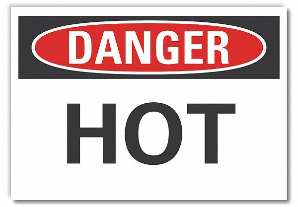 Hot Surface Danger Rflctv Labl 3.5inx5in