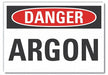 Argon Danger Label 7in x 10in Polyester
