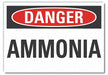 Ammonia Danger Rflct Label 10in x 14in