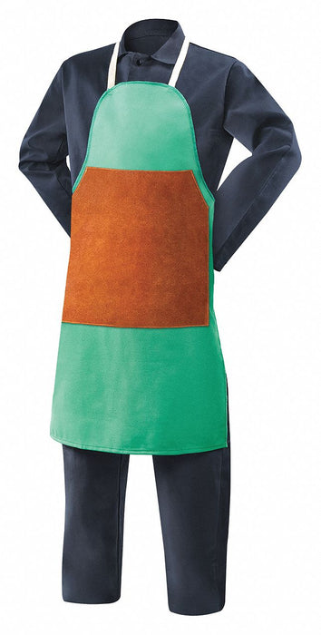 Cotton Bib Apron Flame Resist 36 Green