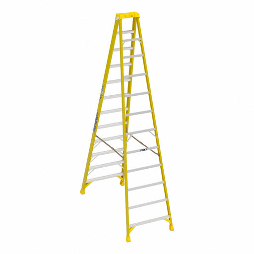 Stepladder Fiberglass 12 ft H 375 lb Cap