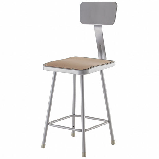 Square Stool Welded Tube Leg Gray 37 H