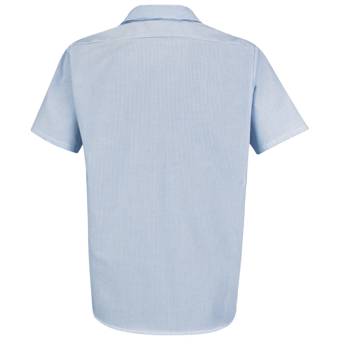 Men's Short Sleeve Industrial Stripe Work Shirt
